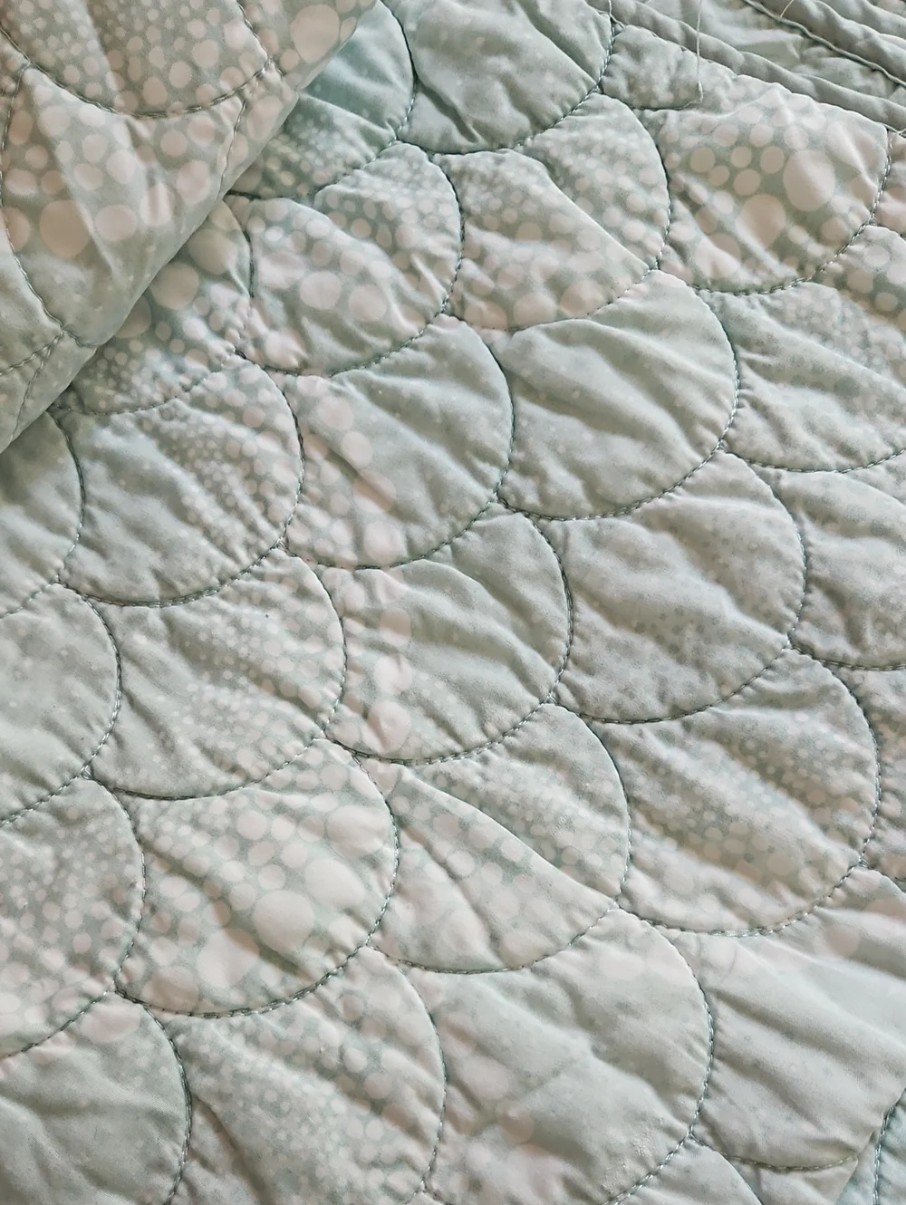 Full Light Mint Quilted Bedspread - Soft Mint Patterned Comforter